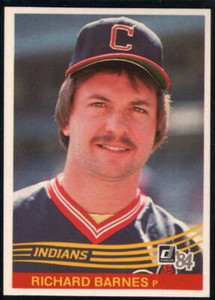 1984 Donruss #608 Richard Barnes RC Rookie Indians UER 
