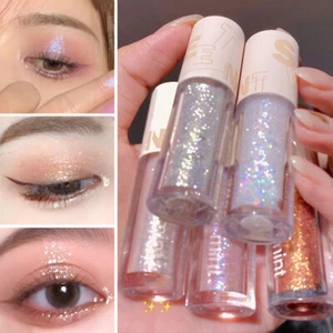 Diamond Glitter Eyeshadow Women Makeup Nude Shimmer Liquid Shadow Long Lasting~ - Picture 1 of 17