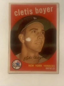 1959 Topps Cletis Boyer #251b Gray/darker back New York Yankees - Bild 1 von 2