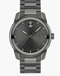 Movado Bold Verso 3600860 Grey Gunmetal Band Swiss Watch 42mm BRAND NEW - Picture 1 of 7