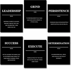 Inspirational Wall Art - Motivational Posters for Office, Positive Sayings, Deco - Picture 1 of 6