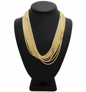 12 Stück Seil Kette Halskette 2,5 mm 8" 16" 18" 20" 22" 24" 26" 30" Großhandel Menge  - Bild 1 von 4