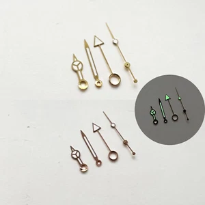 Orologio a quattro lancette oro/oro rosa GMT mano verde luminoso per movimento NH34 - Foto 1 di 6