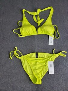 Hurley Lime String Bikini Swimsuit NWT Women  XL