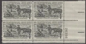 Scott # 1130 - US Plate Block Of 4 - Silver Discovery - MNH - 1959 - Picture 1 of 1