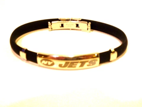 New York Jets Power Bracelet - Laser Etched Steel Logo - New Cover