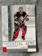 Ryan Miller #165 - 2002-03 Upper Deck Mask Collection - Potential Gems /1250