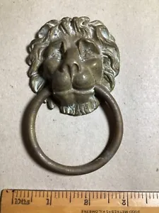 1 BRASS  LIONS HEAD HANDLE  4.5INCH - Picture 1 of 6