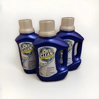 OxiClean Liquid Laundry Detergent, Free & Clear 60 Oz Oxi Clean Lot Of 3