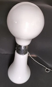 Lampada da terra Carlo Nason Mazzega vetro Murano bianco opalino BIRILLO 60's - Imagen 1 de 12