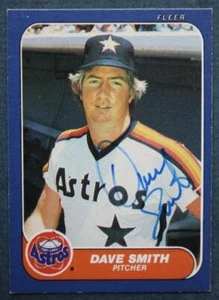 Houston Astros Star Dave Smith signed / autographed 1986 Fleer baseball card---- - Picture 1 of 1