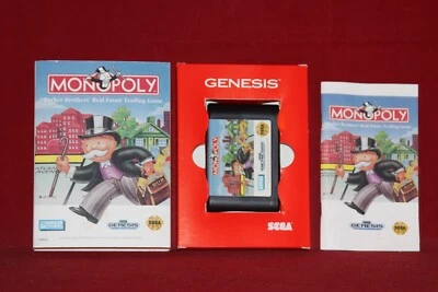Monopoly (Sega Genesis, 1992) Authentic Game Cartridge, Complete CIB - Image 1 of 3
