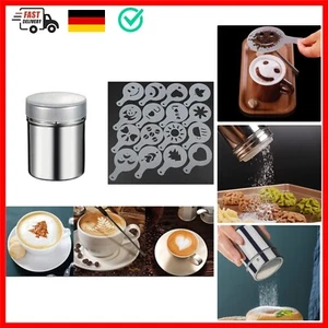 Kakaostreuer für Cappuccino Puderzuckerstreuer - 1 Stück Edelstahl-Pulverstre... - Bild 1 von 9