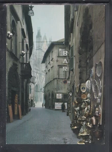 Cartolina Orvieto Via del Duomo Bar Ristorante LA180 - Picture 1 of 1
