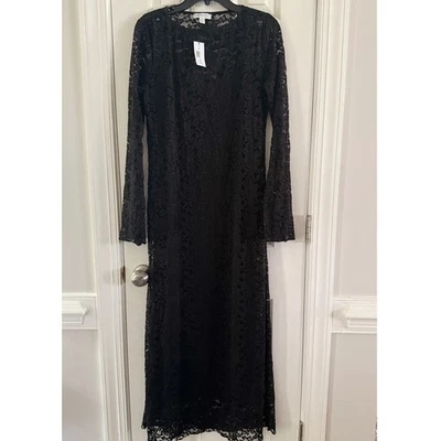 Topshop новый с Ярлыками | черный кружевной длинным рукавом макси платье| размер США 8-10 - Изображение 1 из 4
