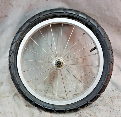 HJC 16" Front Kid's Bike Wheel 349ISO Recumbent Silver 20 Radial Spokes QR AV :) - Image 1 of 4