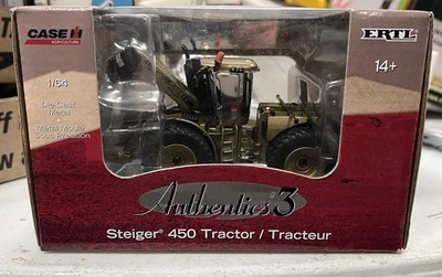 ERTL Case IH Steiger 450 4WD Tractor, Authentics #3 Gold Chaser 1/64 NIB - Image 1 of 4
