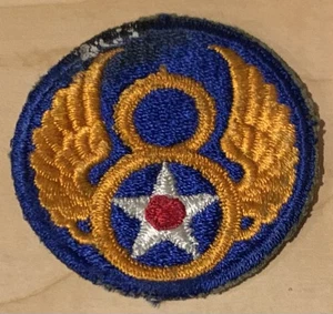 ORIGINAL WWII US 8TH AIR FORCE AAF PILOT JACKET SHIRT SLEEVE INSIGNIA PATCH - Picture 1 of 3
