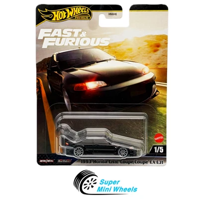 Honda Civic 1993 cupé EX EJ1 negro Hot Wheels 2025 Fast & Furious Foto 1 de 2