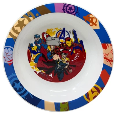 PIATTO FONDO AVENGERS MARVEL STOVIGLIA 20 CM PLASTICA RIUTILIZZABILE MICROONDE - Immagine 1 di 3