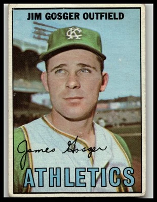 1967 Topps Baseball #17 Jim Gosger CREASED,VG Kansas City Athletics - Image 1 of 2