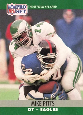 Mike Pitts 1990 Pro Set #611 Philadelphia Eagles Football - Image 1 of 2