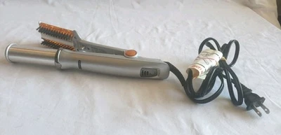 INSTYLER IS1001 Rotating Hot Iron Hair Straightener Brush 1-1/4” Silver - Tested - Image 1 of 4