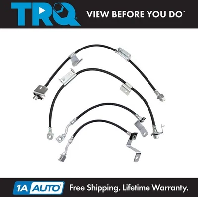TRQ Brake Hose Set Fits 2001 Chevrolet Silverado 1500 GMC Sierra 1500 — 第 1/4 张图片