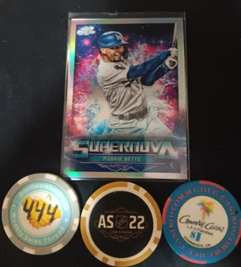 2022 Topps Cosmic Chrome MOOKIE BETTS Supernova Case Hit Refractor Dodgers #SN-6 - Bild 1 von 2