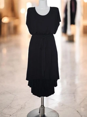 Mini vestido negro manga corta cintura elástica talla grande Lane Bryant para mujer 18/20 Foto 1 de 4