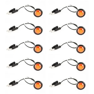 All Star Truck Parts 3/4" inch Amber/Red/White 3 LED Side Marker Clearance Light - Picture 1 of 114