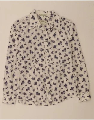 Camisa ORVIS Mujer US 8 Mediana Blanca Floral Algodón AY04 Foto 1 de 3