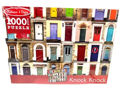 Melissa & Doug Puzzle KNOCK KNOCK Doorways 1000 Pc Front Doors 29"x23" SEALED - Image 1 of 2