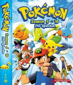 Pokemon Season 6-10 (242 Episodes) 8 discs boxset - US Version - DVD English Dub - Imagen 1 de 2