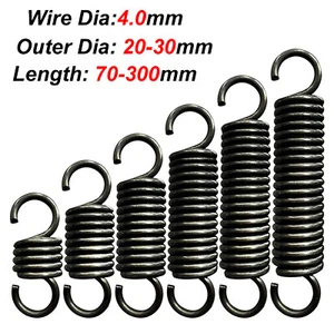 Expansion Springs Extension Tension Spring Wire Dia 4.0mm OD 20-30mm L=70-300mm - Picture 1 of 6
