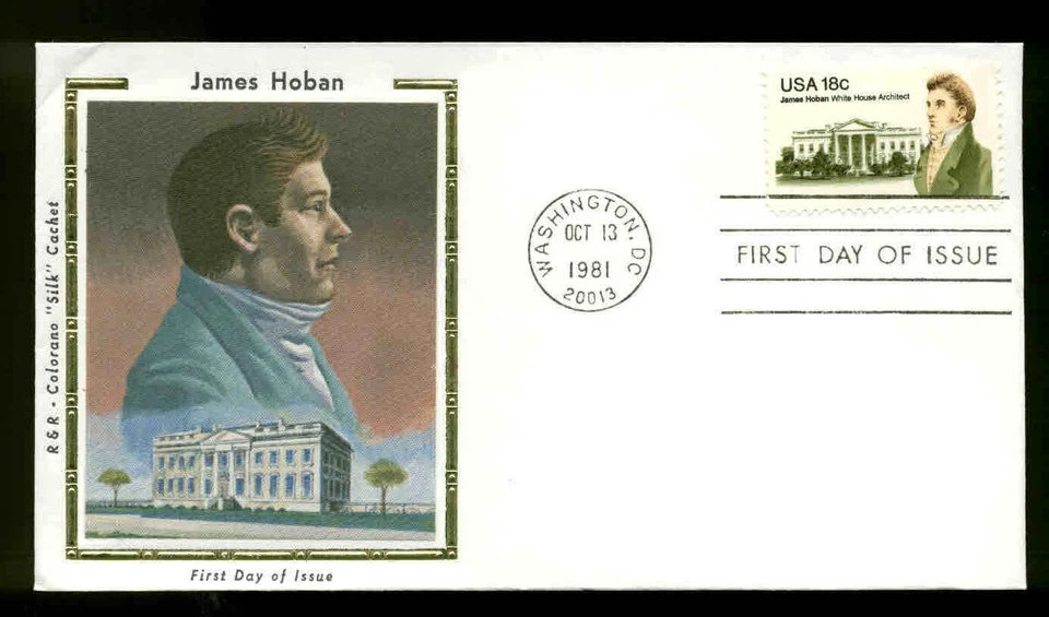 U.S. FDC #1935 R & R COLORANO "SILK" CACHET WASHINGTON, DC JAMES HOBAN - Image 1 of 1