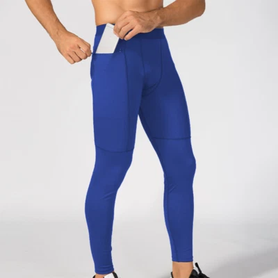Men's Gym Pants Zipper Pocket Sport Running Training Leggings Sweatpants - Image 1 of 4