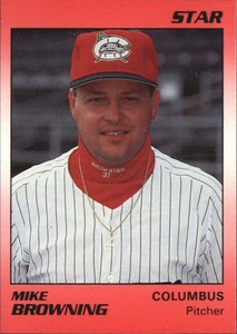 1990 Columbus Mudcats Star #6 Mike Browning