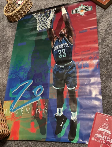 Alonzo Mourning JAM SESSION Charlotte Hornets 1993MAN CAVE  23x35 Wall POSTER Cover