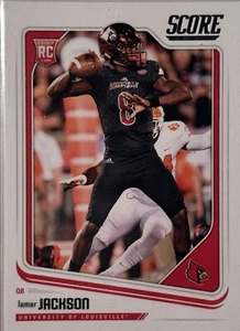 2018 Score - Rookies #352 Lamar Jackson (RC) - Picture 1 of 2