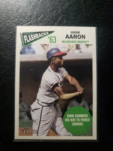 2012 Topps Heritage Baseball Flashbacks Hank Aaron #HA - Picture 1 of 2