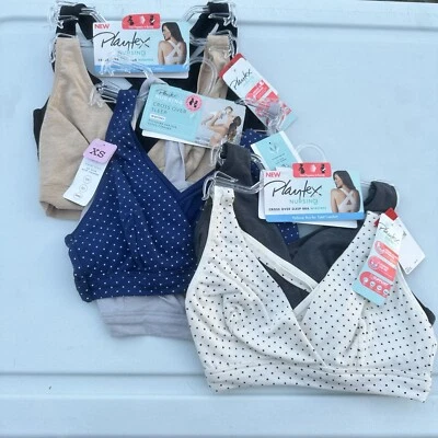 Playtex Maternity & Nursing Cross Over Sleep Wirefree Bra US4960 NEW XS Lot of 6 - Image 1 of 4