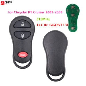 3Button 315MHz Remote car Key for Chrysler PT Cruiser 2001-2005 FCC ID:GQ43VT13T - Foto 1 di 5