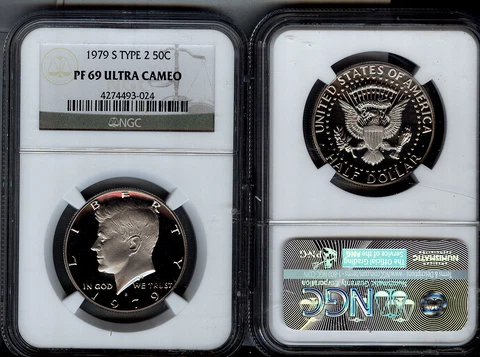 1979-S TYPE 2 -  KENNEDY 50c - GEM PROOF- NGC PF69 UCAM PF69- LOW POP Cover