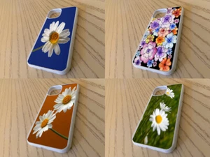 Funda de teléfono floral flor margarita iPhone 15 Samsung S24 Galaxy fotografía ilustraciones - Imagen 1 de 5