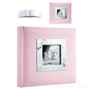 Ramka Przednia 200 stron Album kieszonkowy w Baby Girl Album fotograficzny Różowy obraz