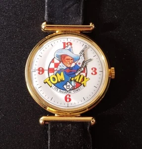 Vintage wind-up Tom Mix Ralston Six Shooter Advertising Character Watch READ - Picture 1 of 6