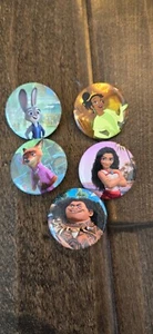 2024 D23 EXPO DISNEY ANIMATION STUDIOS BUTTON BADGE SET OF 5 MOANA ZOOTOPIA + - Picture 1 of 1