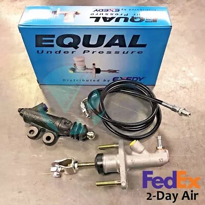 Exedy Master & Slave Cylinder & Stainles Clutch Line Kit For 94-01 Acura Integra - Image 1 of 4