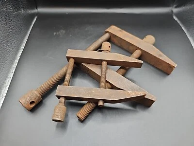 2 abrazaderas paralelas de maquinista de acero pequeñas vintage de 4" 5" Foto 1 de 3